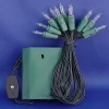 12/ Light Steady Burning Miniature Green And Clear Light Set, Jel0002C