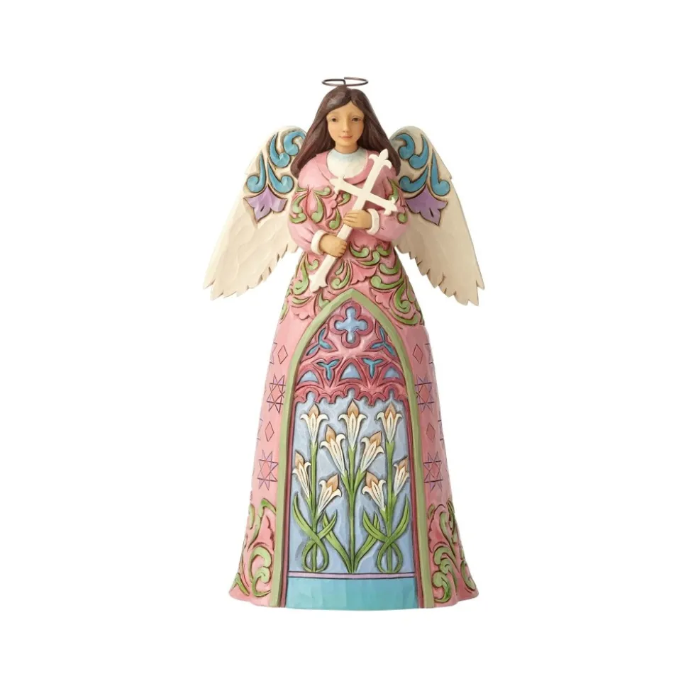 Angel With Cross And Lilies