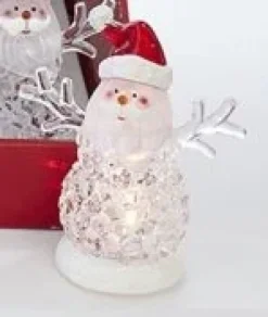 Battery-Operated Led Color Changing Light-Up Snowman/Santa