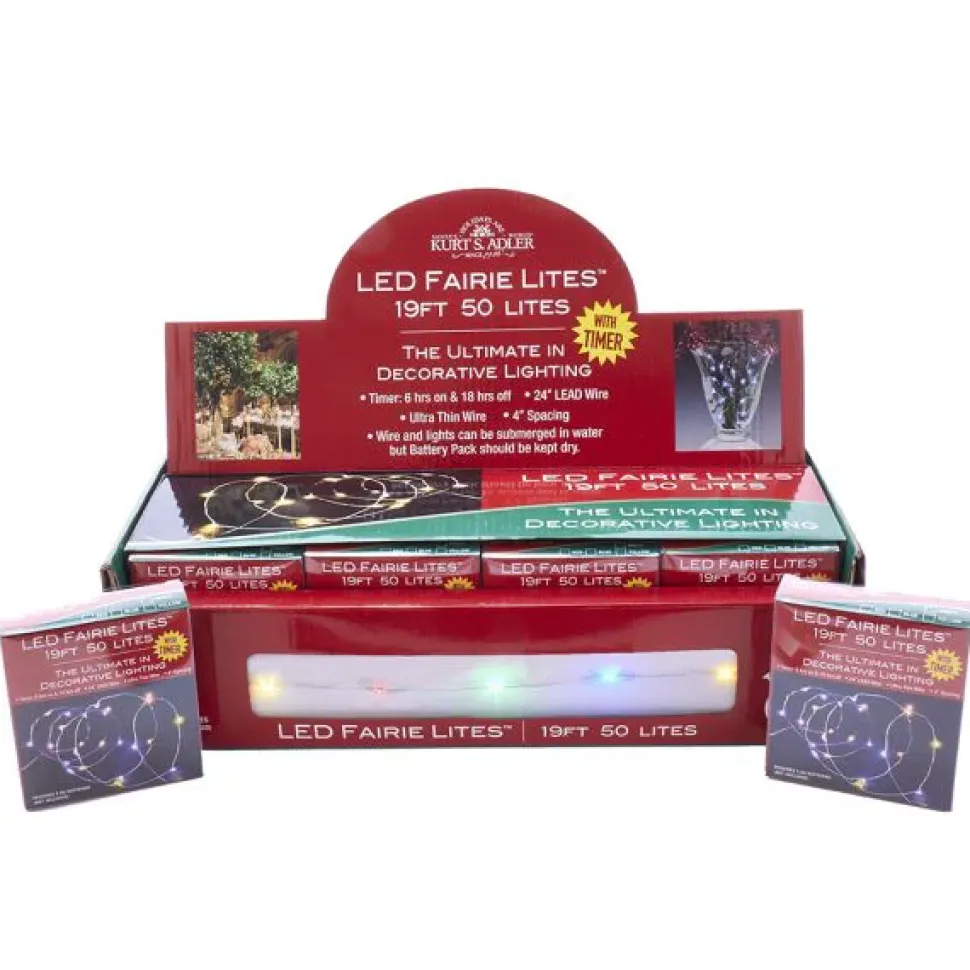 Battery-Operated 50-Light Multi-Color Fairy Light Set, C5534M
