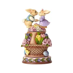 Bunnies With Rotatable Flowers