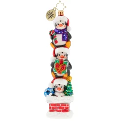 Cr, A Stack Of Penguins, 1020093, Christopher Radko