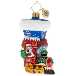 Cr, Noel Express Stocking Gem, 1020262, Christopher Radko