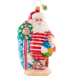 Cr, Wishing For Waves Santa, 1020890, Christopher Radko