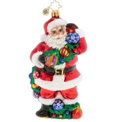 Cr, With Garland & Grace Santa, 1020391, Christopher Radko