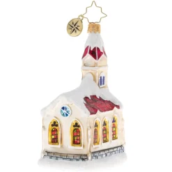 Cr, Snow Dusted Chapel, 1020367, Christopher Radko