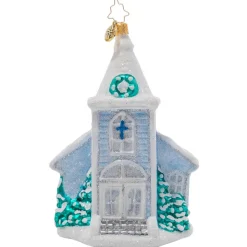 Cr, White Christmas Chapel, 1021021, Radko