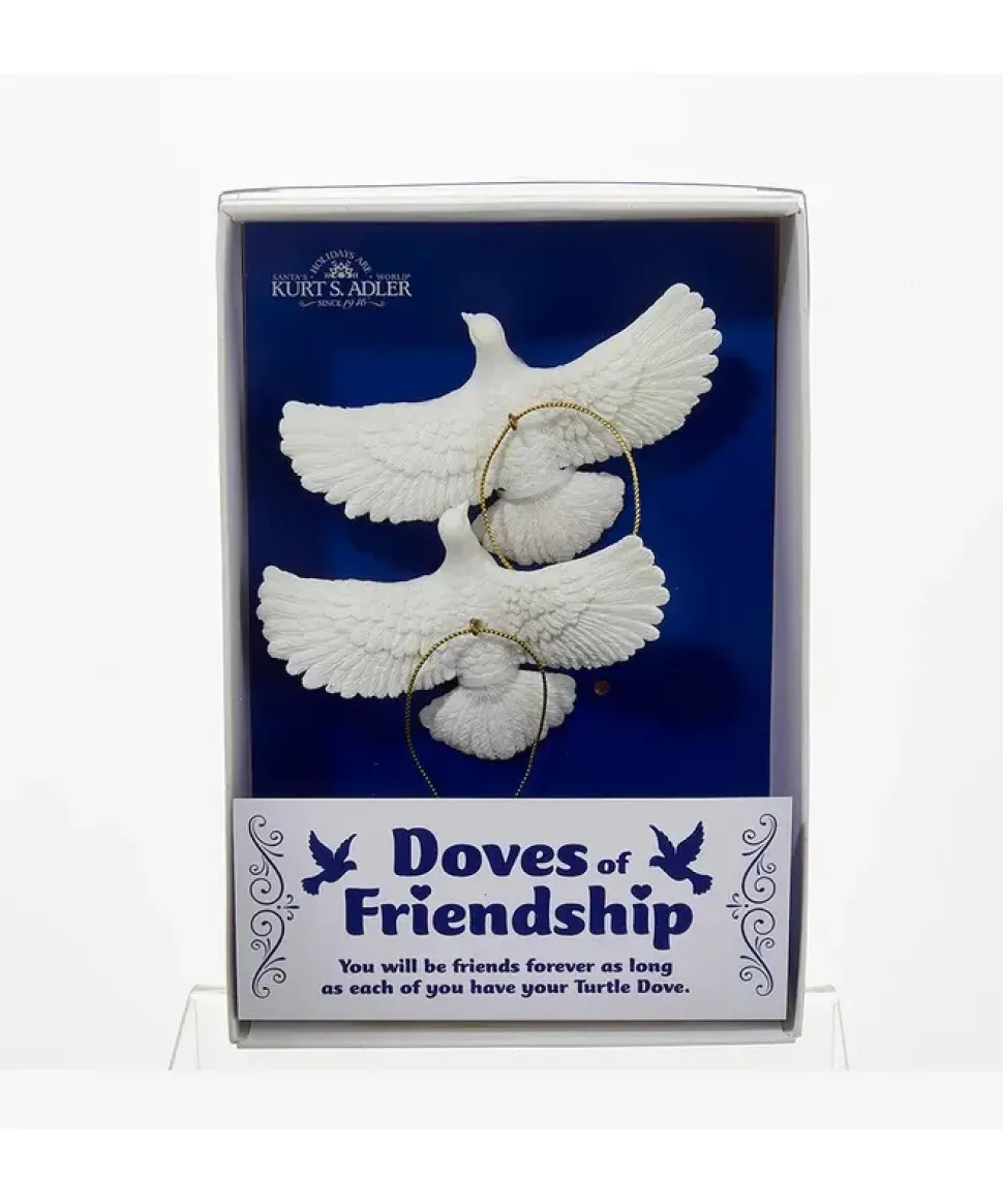 Friendship Dove Ornaments For Personalization, 2-Piece Box Set, C6699, Kurt Adler