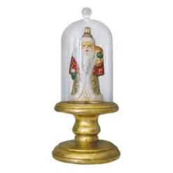 Glass Dome Orn Cvr/Pedestal Gold