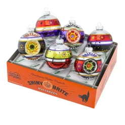 Halloween 6 Piece Decorated Rounds W/ Reflectors