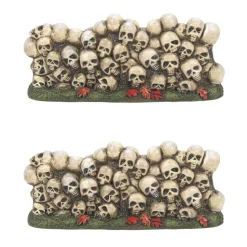 Hv, Scary Skeletons Wall St/2, 6011476, Halloween Village