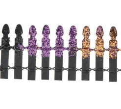 Hv, Halloween Glitter Fence, 6005556, Halloween Village