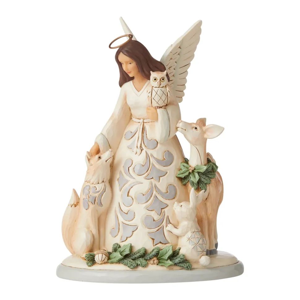 Jim Shore, White Woodland Angel/Friends, 6006581, Heartwood Creek