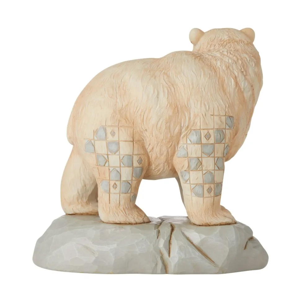 Jim Shore, White Woodland Bear/Scene, 6006582, Heartwood Creek