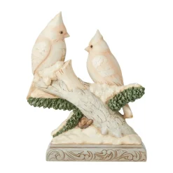 Jim Shore, White Woodland Birds On Branch, 6006585, Heartwood Creek
