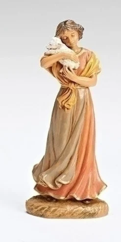 Maia Lady With Lamb, 5", Fontanini, 54073