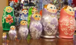 Matryoshka Nesting Dolls In Pink Or Lavender