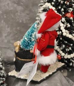Santa Claus With Sack And Rocking Horse