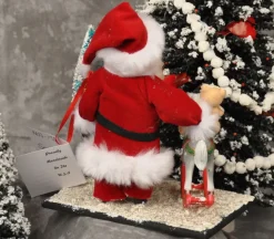 Santa Claus With Sack And Rocking Horse