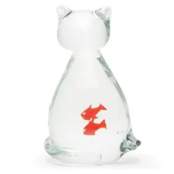 Sitting Cat With Fish