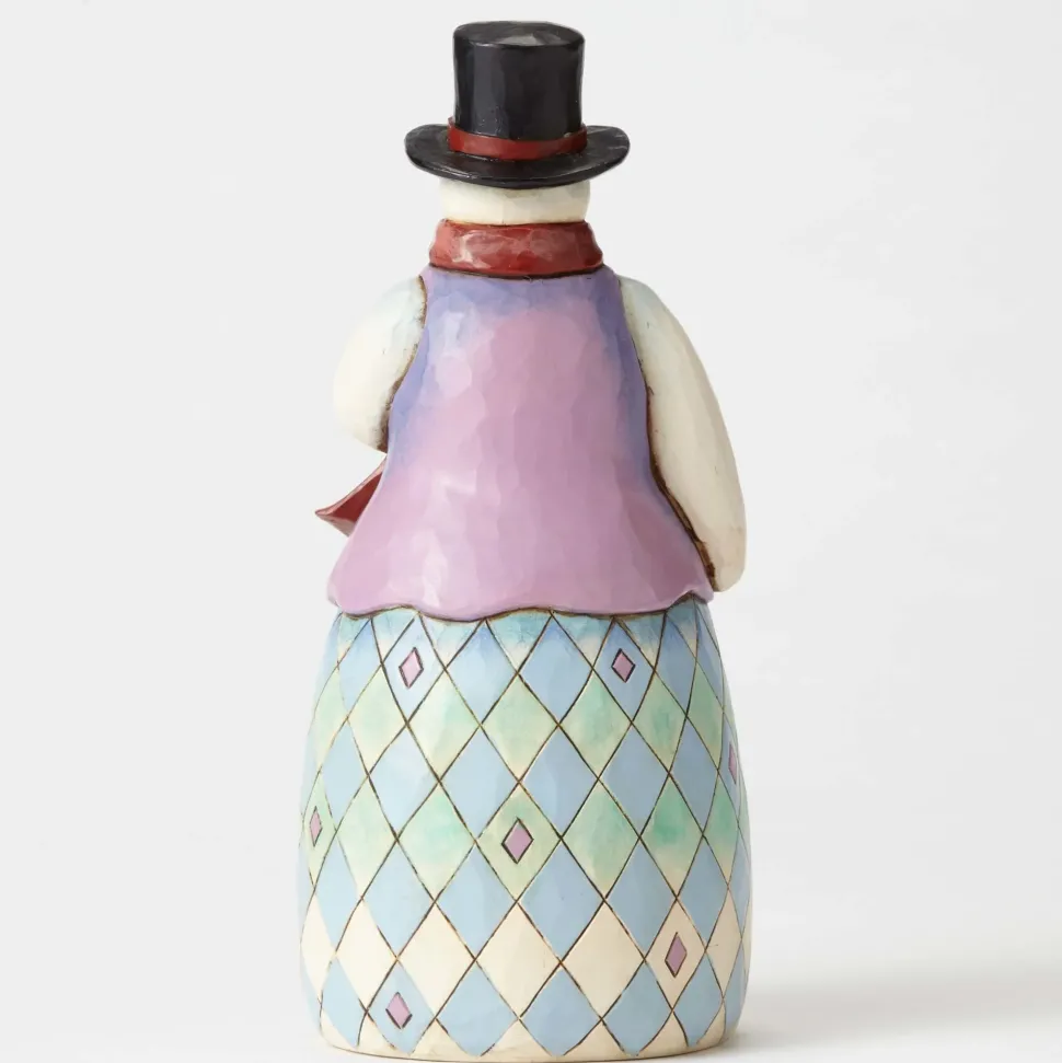 Snowman With Holy Family Scene