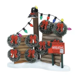 Sv, Legion Post 56 Wreath For Sale, 6011462, Snow Village