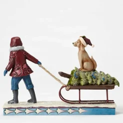 Victorian Child Pulling Sled