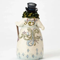 Victorian Snowman With Wreath