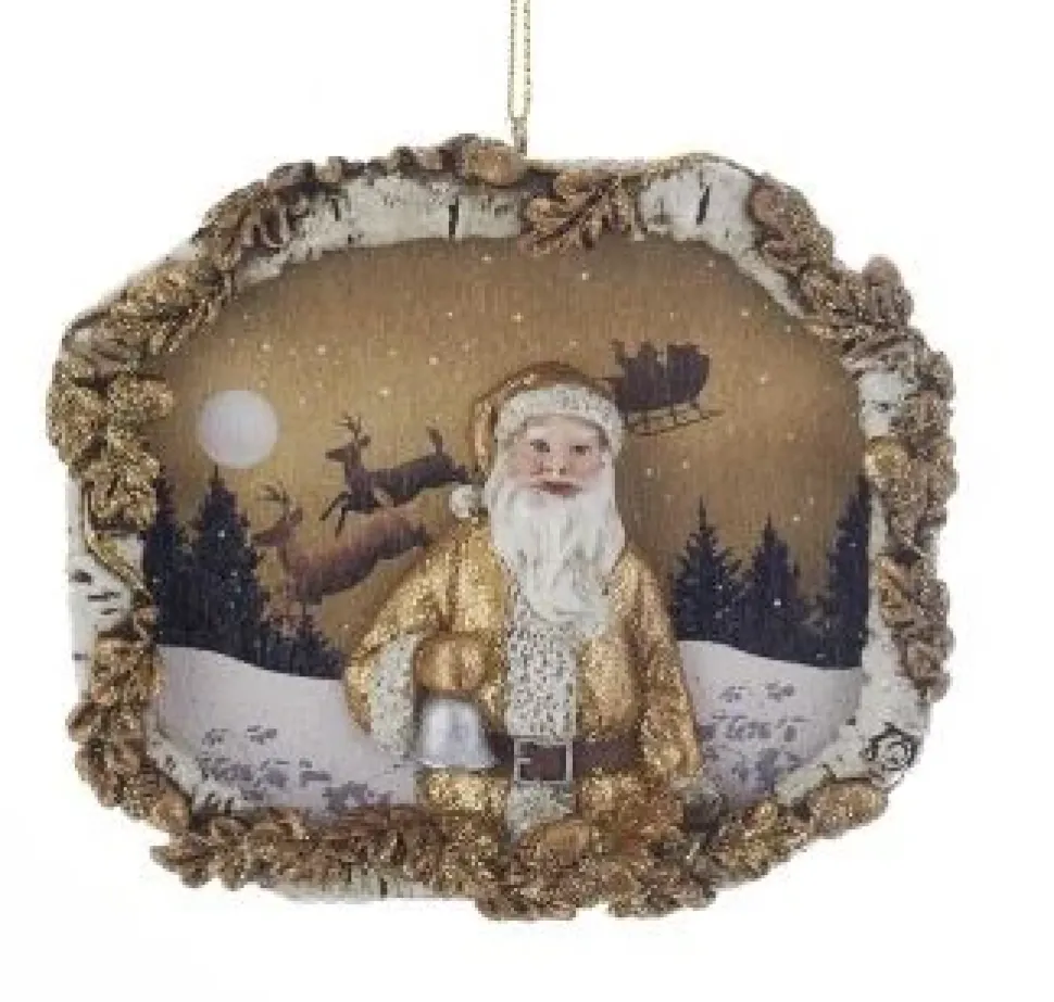Winter Woods Santa Frame Ornaments, C7662