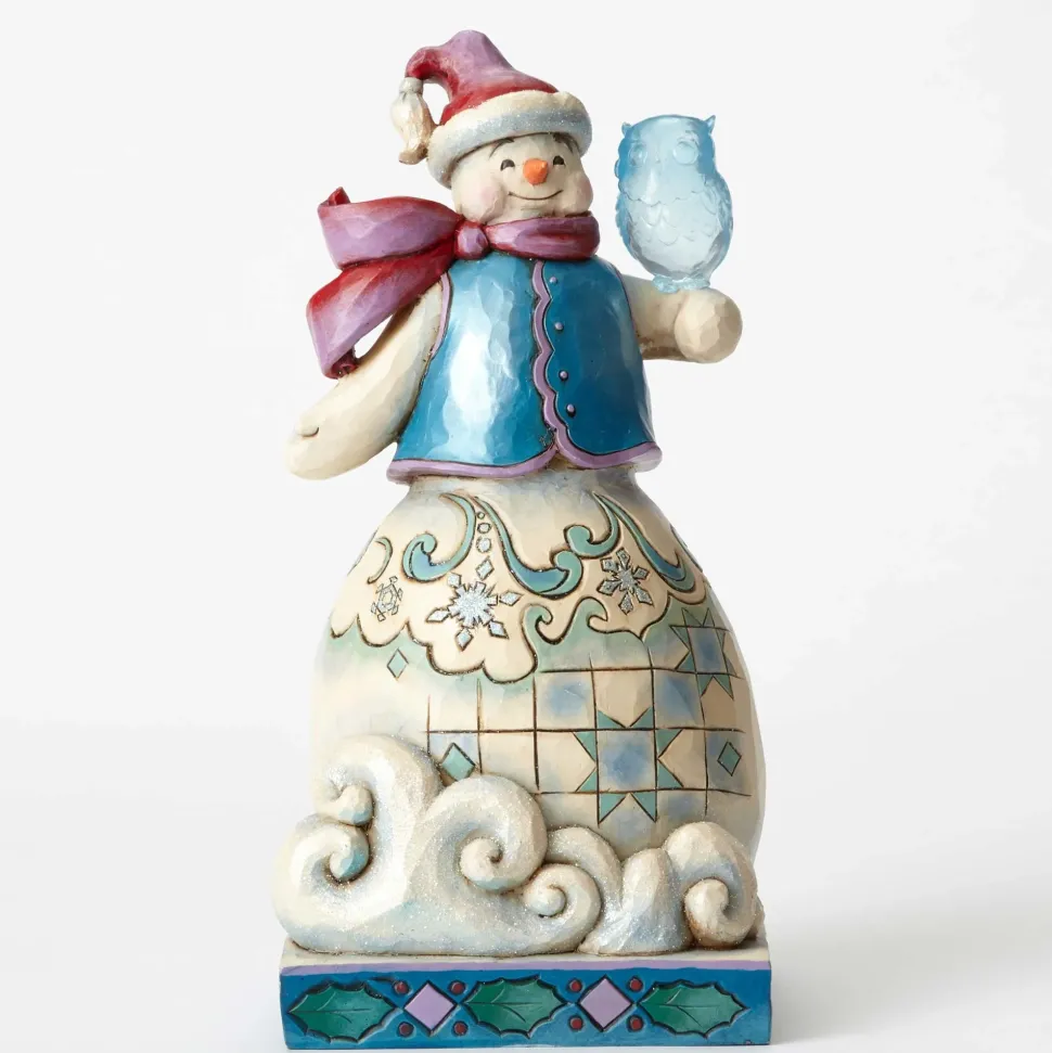 Wonderland Snowman With Owl